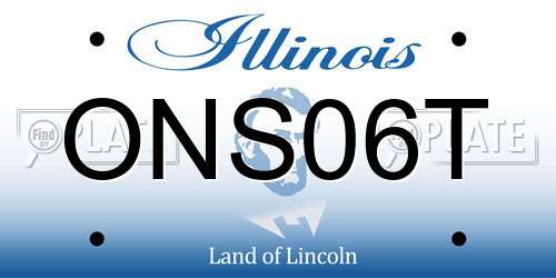 ONS06T Illinois License Plate