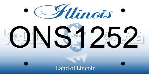 ONS1252 Illinois License Plate