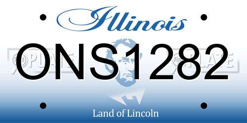 ONS1282 Illinois License Plate
