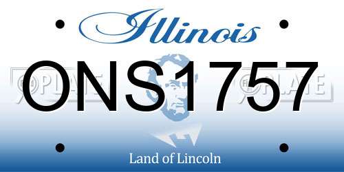 ONS1757 Illinois License Plate