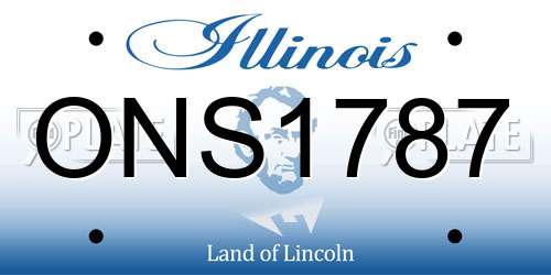 ONS1787 Illinois License Plate