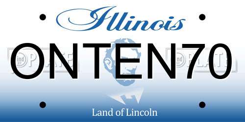 ONTEN70 Illinois License Plate