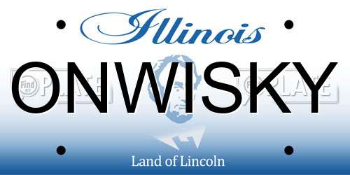 ONWISKY Illinois License Plate