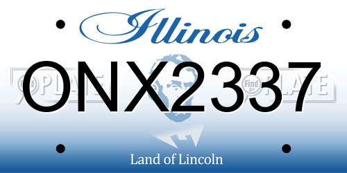 ONX2337 Illinois License Plate