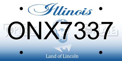 ONX7337 Illinois License Plate