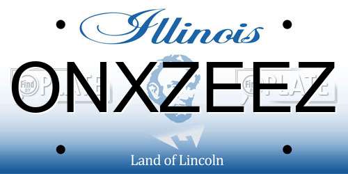ONXZEEZ Illinois License Plate