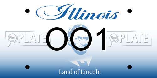 OO1 Illinois License Plate