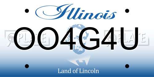 OO4G4U Illinois License Plate