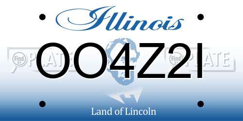 OO4Z2I Illinois License Plate