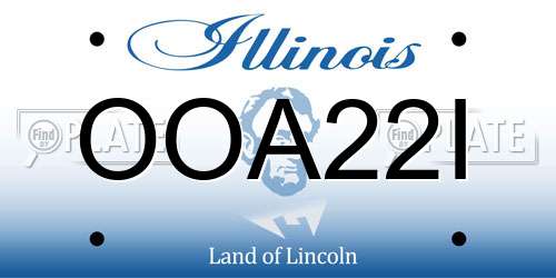OOA22I Illinois License Plate