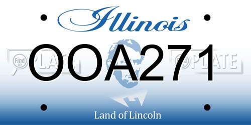 OOA271 Illinois License Plate