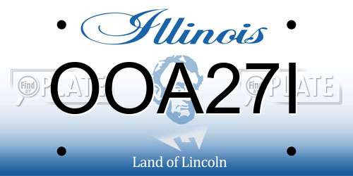 OOA27I Illinois License Plate