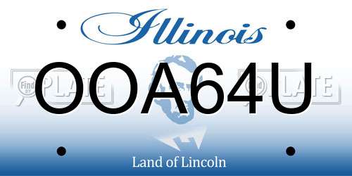 OOA64U Illinois License Plate