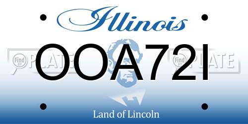 OOA72I Illinois License Plate