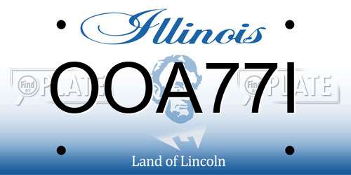 OOA77I Illinois License Plate