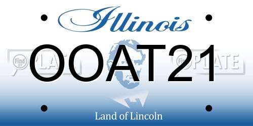 OOAT21 Illinois License Plate