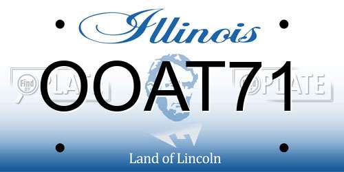 OOAT71 Illinois License Plate