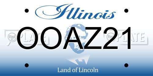 OOAZ21 Illinois License Plate