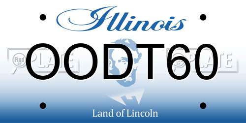 OODT60 Illinois License Plate