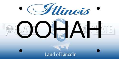 OOHAH Illinois License Plate