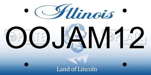 OOJAM12 Illinois License Plate