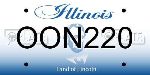 OON220 Illinois License Plate