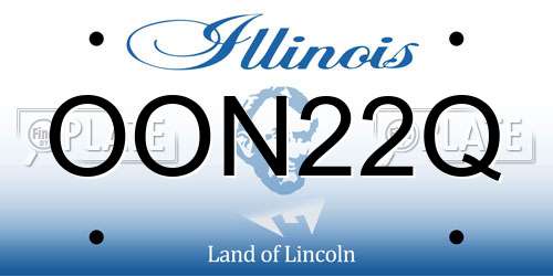 OON22Q Illinois License Plate