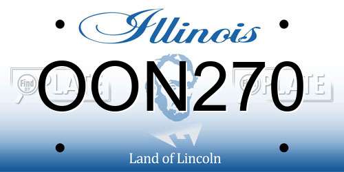 OON270 Illinois License Plate