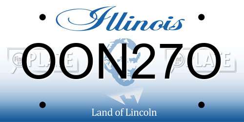 OON27O Illinois License Plate
