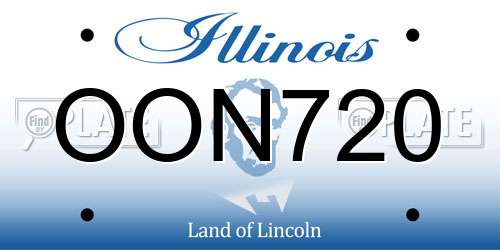 OON720 Illinois License Plate