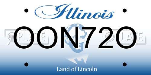 OON72O Illinois License Plate
