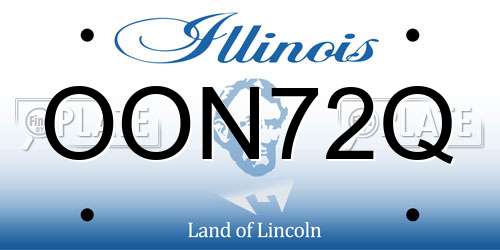 OON72Q Illinois License Plate