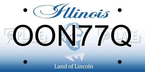 OON77Q Illinois License Plate