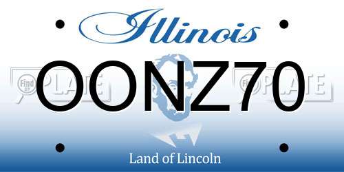 OONZ70 Illinois License Plate