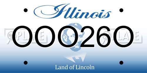 OOO26O Illinois License Plate