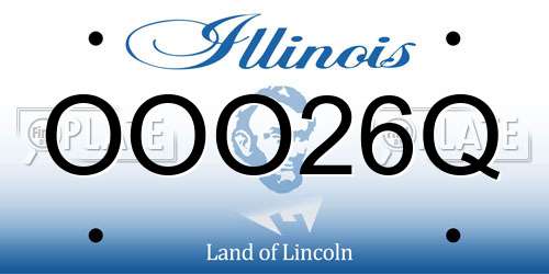 OOO26Q Illinois License Plate