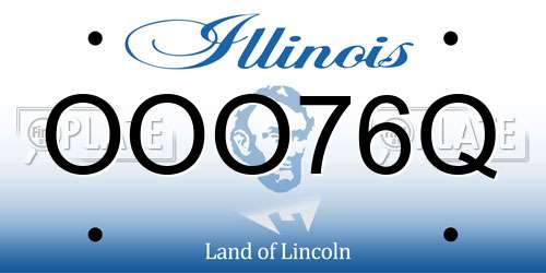 OOO76Q Illinois License Plate