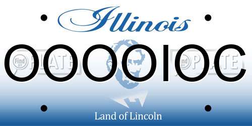 OOOOIOC Illinois License Plate