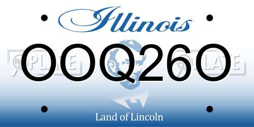 OOQ26O Illinois License Plate