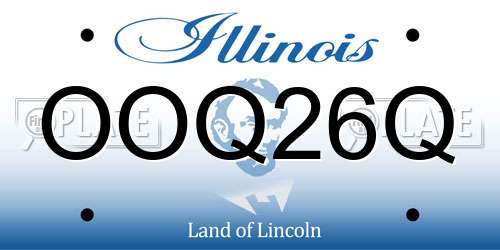 OOQ26Q Illinois License Plate