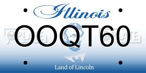 OOQT60 Illinois License Plate
