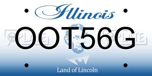 OOT56G Illinois License Plate