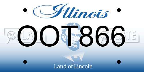 OOT866 Illinois License Plate