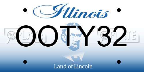 OOTY32 Illinois License Plate