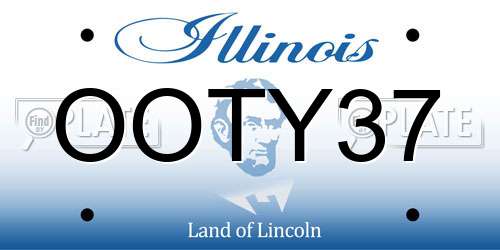 OOTY37 Illinois License Plate