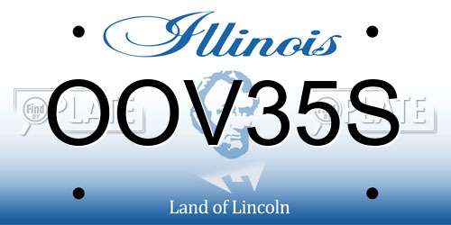 OOV35S Illinois License Plate