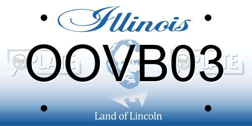 OOVB03 Illinois License Plate