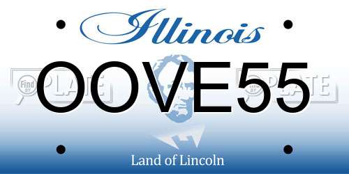 OOVE55 Illinois License Plate
