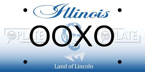 OOXO Illinois License Plate