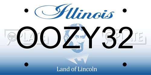 OOZY32 Illinois License Plate